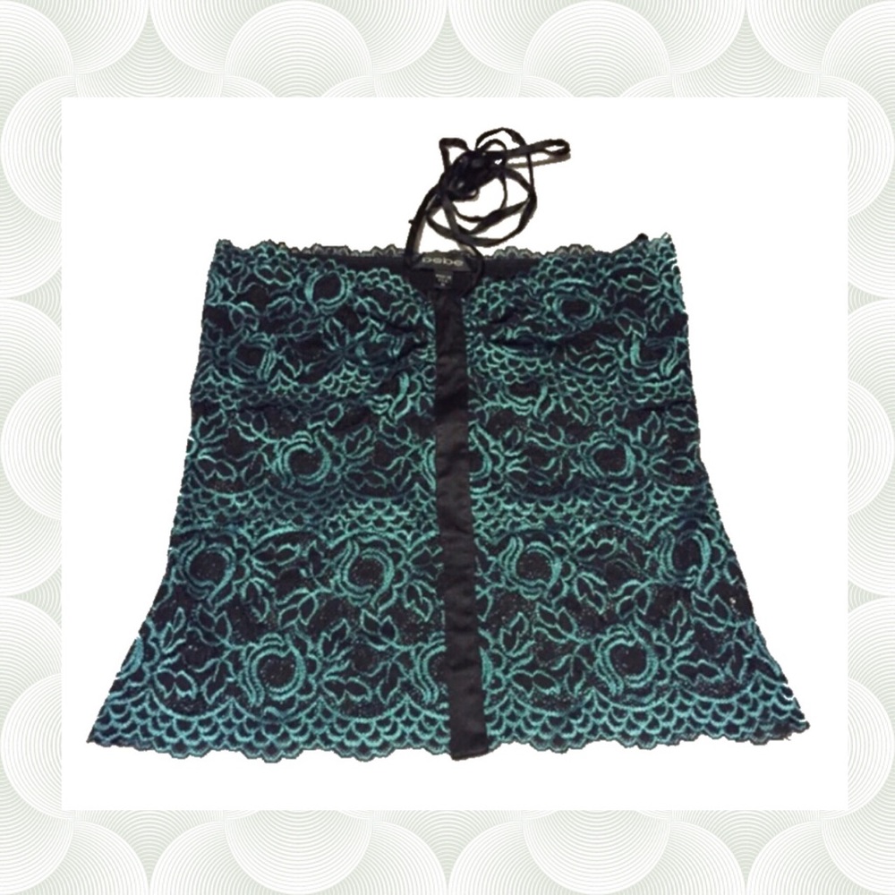 Bebe Lace Halter Top